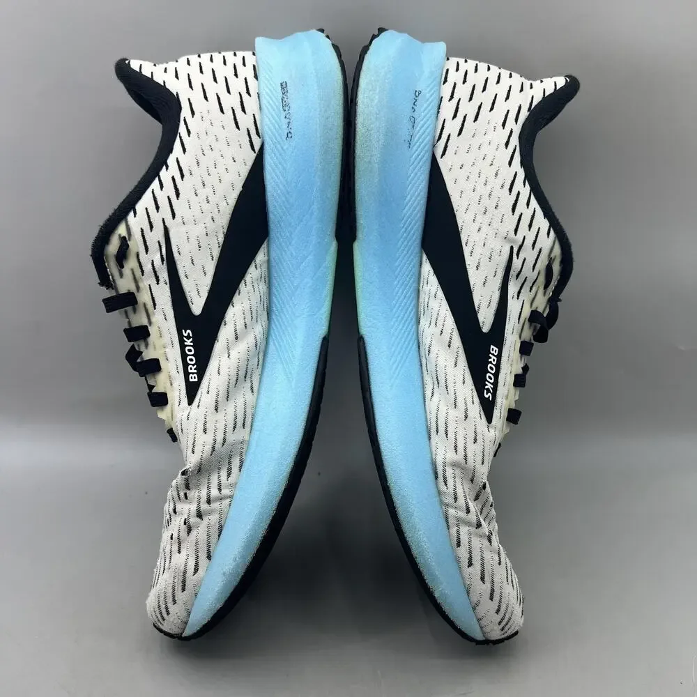 Brooks Hyperion Tempo Running Shoes Men Size 10.5 D White Blue Comfort Sneakers